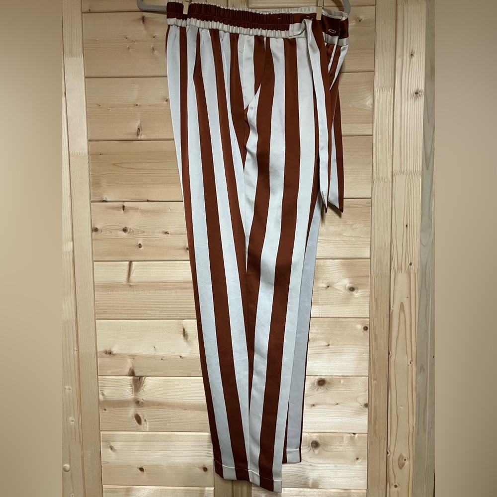 Eva Mendes Striped Dress Pants